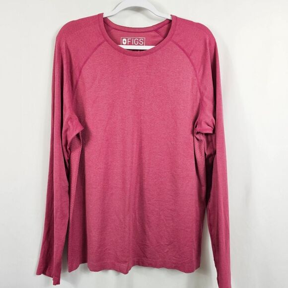 Figs Makato Seamless Longsleeve Underscrub in Pink - Size L - Picture 1 of 9